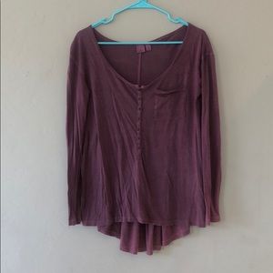 Purple Long Sleeve Blouse